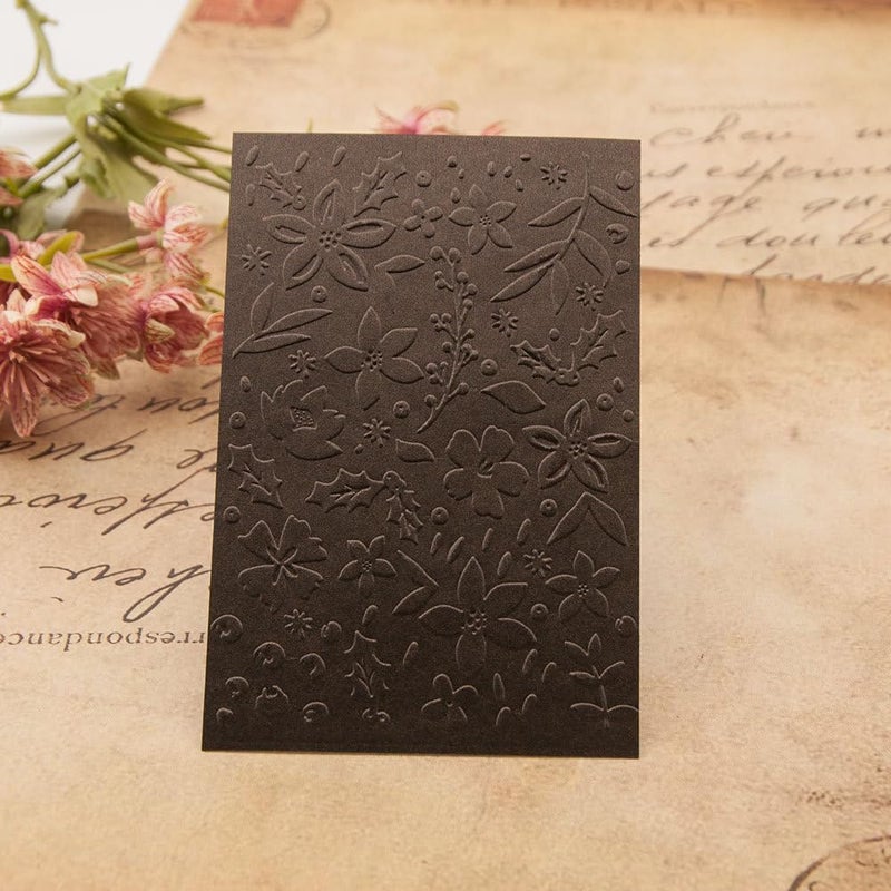 FUGUT 3-D Embossing Folder for Card Making - Plastic Textured Template for DIY Scrapbooking, Paper Crafting and Handmade Art Supplies (3D Flower and Leaf 5.8 x 4.1 in) - Image 4